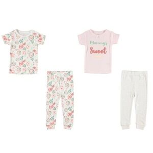 2 NWT Pj Pajamas Set Bundle New 4T Toddler Girl Jammies Girly 4